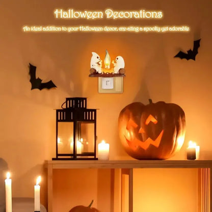 👻 Halloween Ghost Campfire Flickering Night Light🔥
