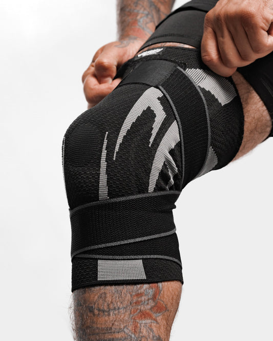 Adjustable Compression Knee Brace With Silicone Patella Pad | 3D Breathable Knit Knee Support For Gym Weightlifting Running Basketball Joint Pain Relief 🦵