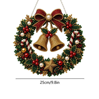 🎄💎 LED Beaded Christmas Wreath DIY Craft Kit | Light Up Holiday Door Hanging Decor