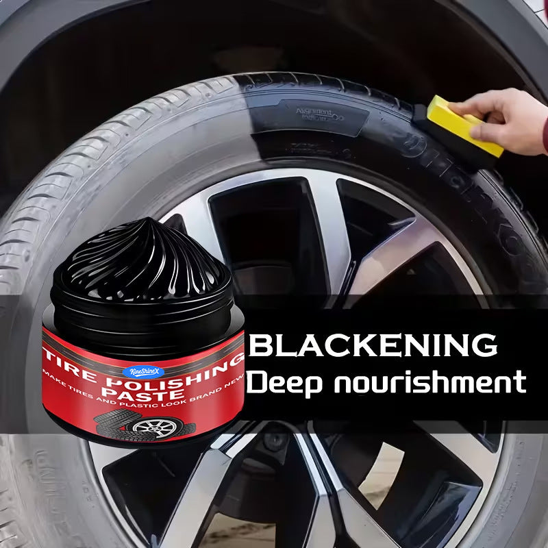 Car Tire & Plastic Trim Renewal Paste – Restores Shine, Prevents Cracking & Easy Application
