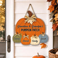 🍂 50% OFF – Grandma & Grandpa's Pumpkin Patch Fall Door Hanger