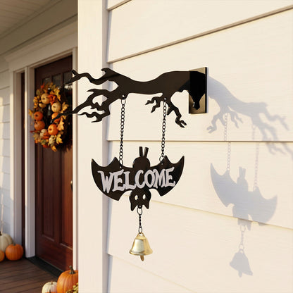 ⏰Last day Promotion 🔥-🦇 Halloween Acrylic Bat Hanging Sign –Festive Welcome Plaque