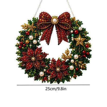 🎄💎 LED Beaded Christmas Wreath DIY Craft Kit | Light Up Holiday Door Hanging Decor