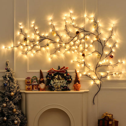 🎄 LAST DAY 50% OFF – Flexible Branch Christmas Lights – DIY Holiday Decor