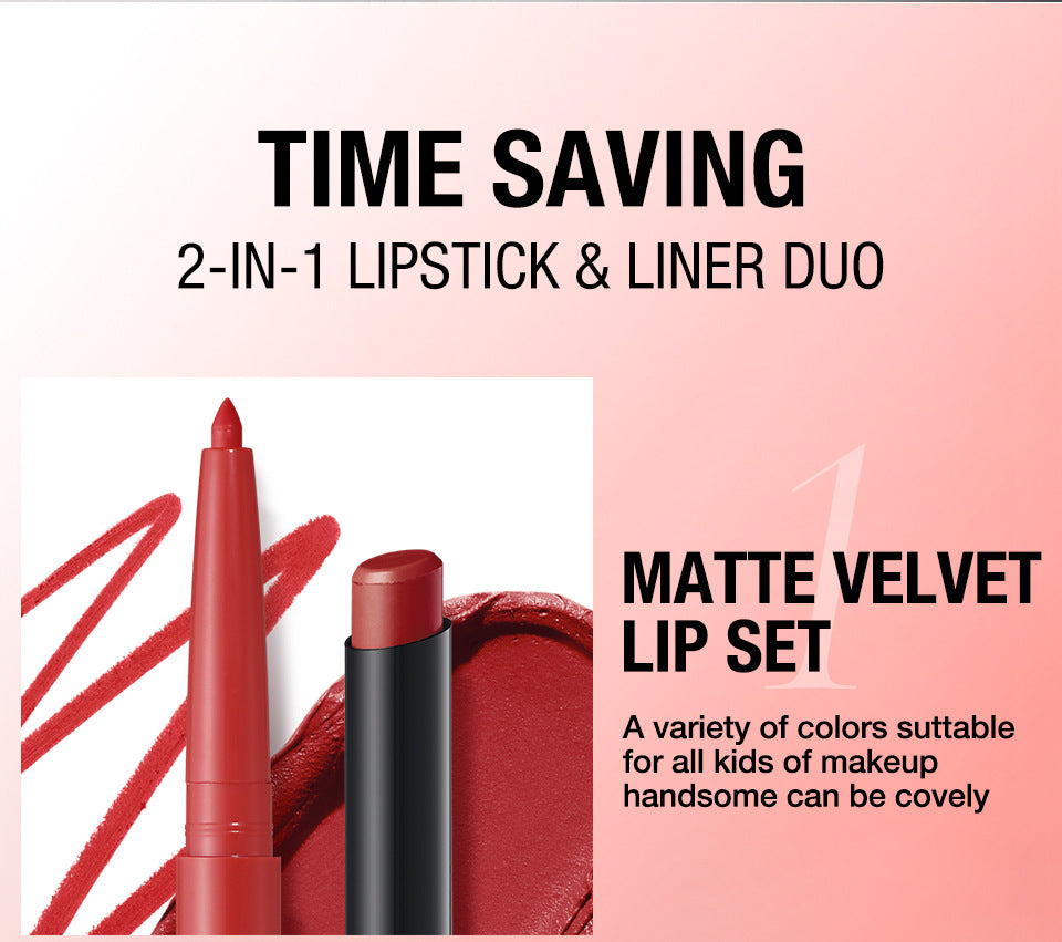 Matte Velvet 2-in-1 Lip Liner & Lipstick Duo