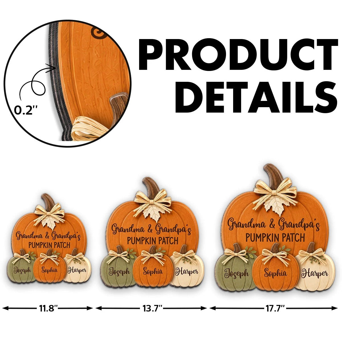 🍂 50% OFF – Grandma & Grandpa's Pumpkin Patch Fall Door Hanger