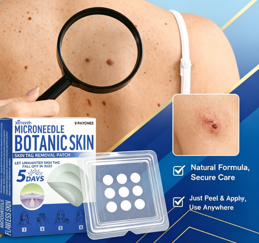 2-in-1 Microneedle & Hydrocolloid Patches — Removes Raised Moles, Acne, Flat Warts, and Skin Tags; Improves Wrinkles, Scars, and Blemishes — Invisible Acne Patches for Face & Body