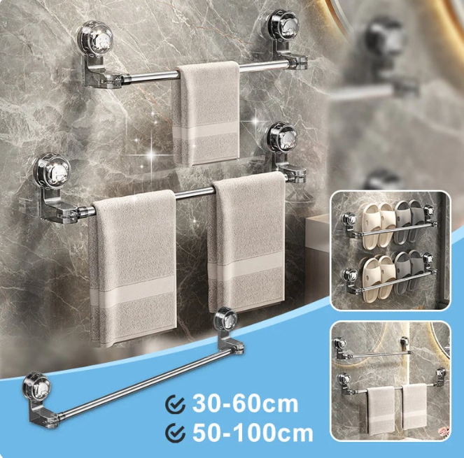 Adjustable Suction Cup Towel Bar