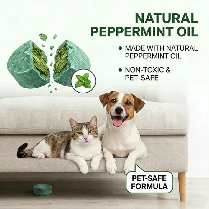 Natural Peppermint Rodent Repellent Tablets – 12 Pack