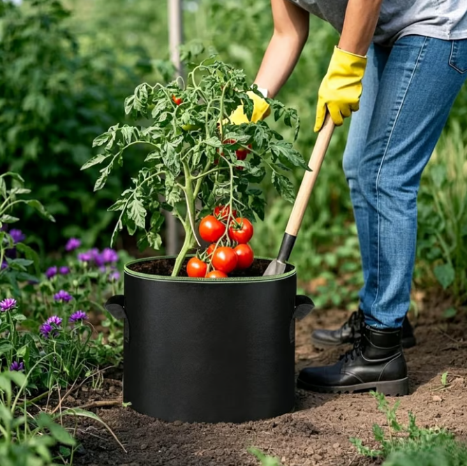 5-Pack 5 Gallon Grow Bags – Heavy Duty Aeration Fabric Pots with Handles for Vegetables, Flowers & Fruits