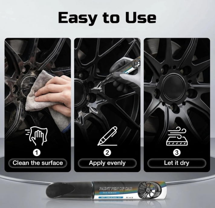 Magic Car Scratch Repair Pen – Fix rim scratches in minutes.