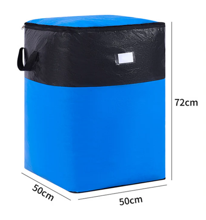Collapsible Storage and Moving Bag – Heavy-duty handles & zippered closure