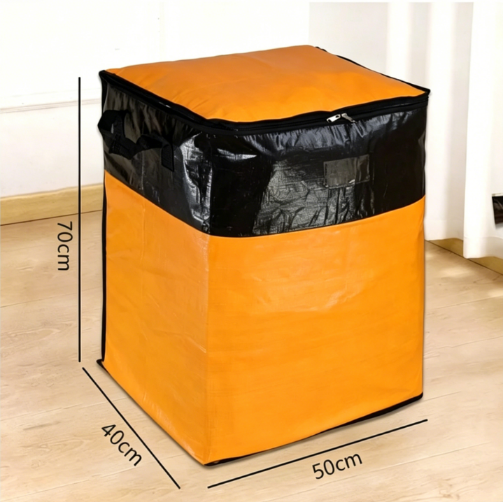 Collapsible Storage and Moving Bag – Heavy-duty handles & zippered closure