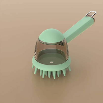Pet Bath Massage Brush with Shampoo Dispenser