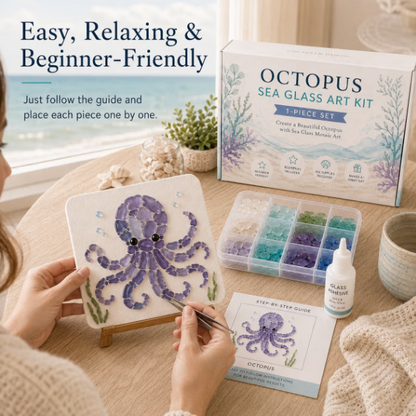 🌊✨ Create Beautiful Sea Glass Art with DIY Kit 🐚