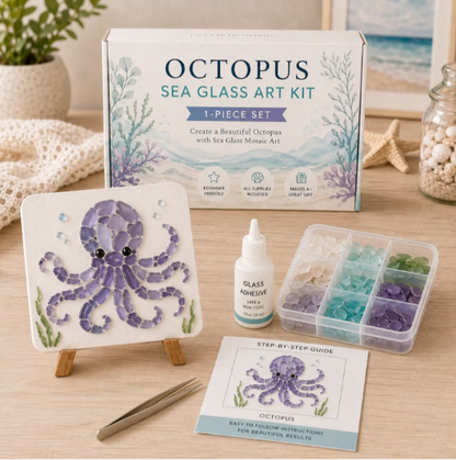 🌊✨ Create Beautiful Sea Glass Art with DIY Kit 🐚