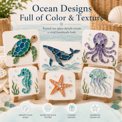 🌊✨ Create Beautiful Sea Glass Art with DIY Kit 🐚