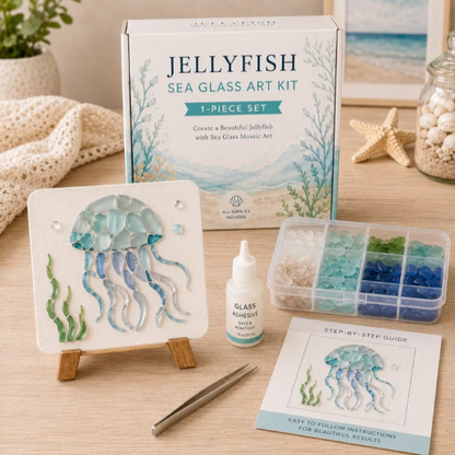 🌊✨ Create Beautiful Sea Glass Art with DIY Kit 🐚
