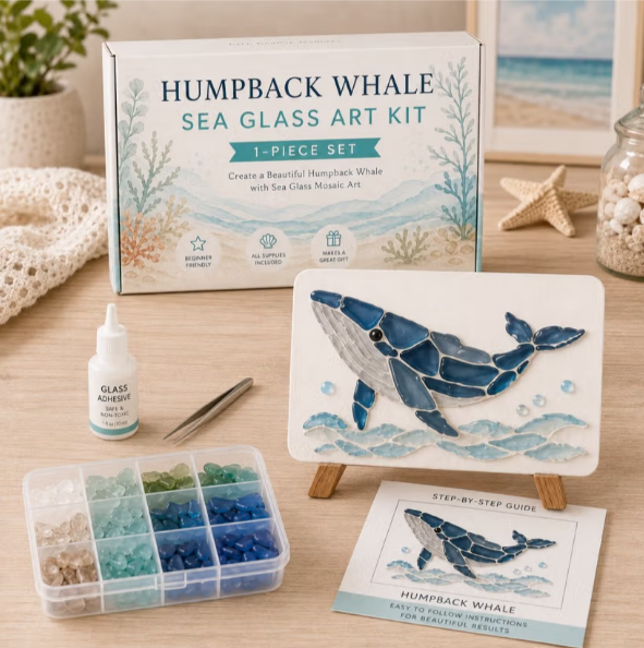 🌊✨ Create Beautiful Sea Glass Art with DIY Kit 🐚