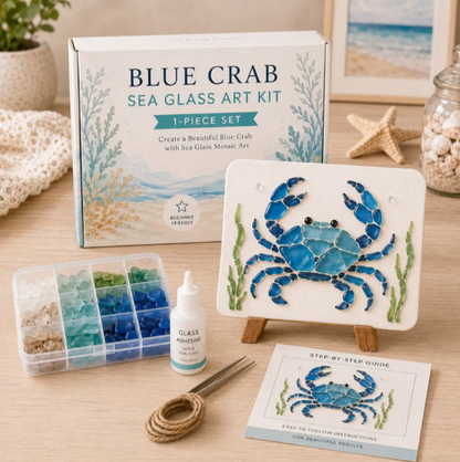 🌊✨ Create Beautiful Sea Glass Art with DIY Kit 🐚