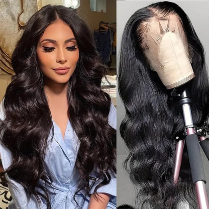 13x4 Front Lace Wig - Center Part Long Wavy Hair Wig