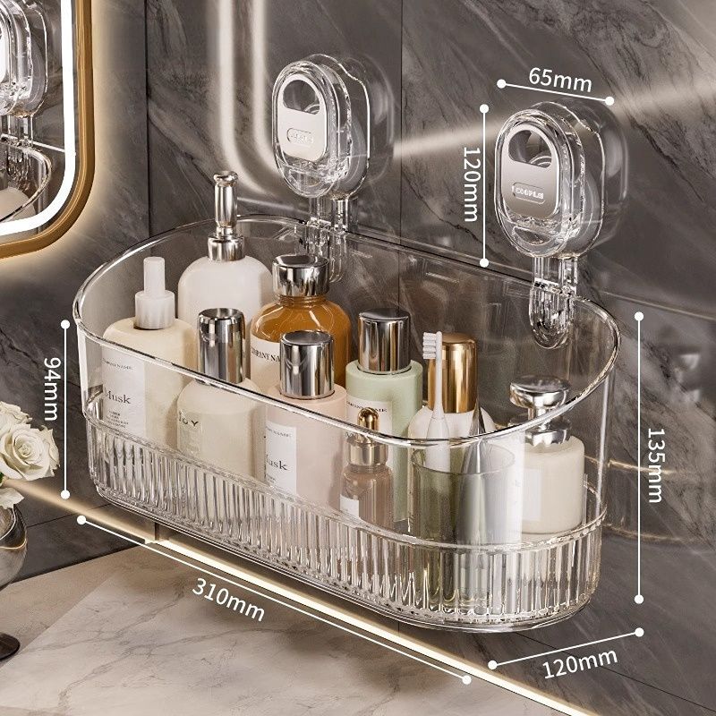 Transparent Suction Cup Organizer Shelf