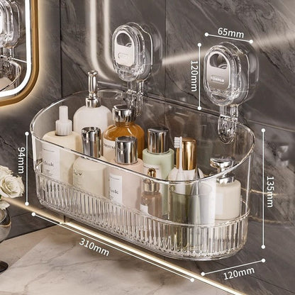 Transparent Suction Cup Organizer Shelf