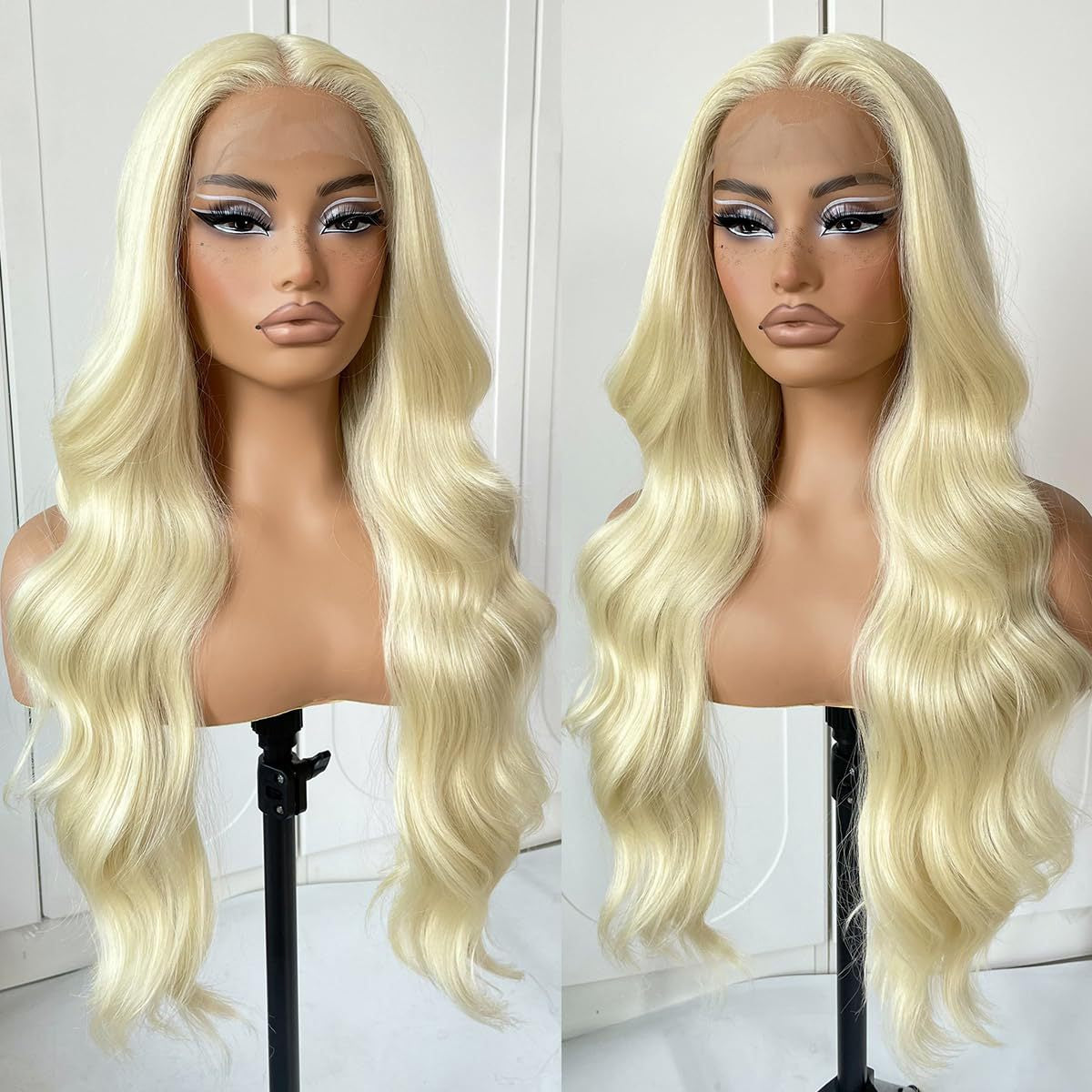 13x4 Front Lace Wig - Center Part Long Wavy Hair Wig