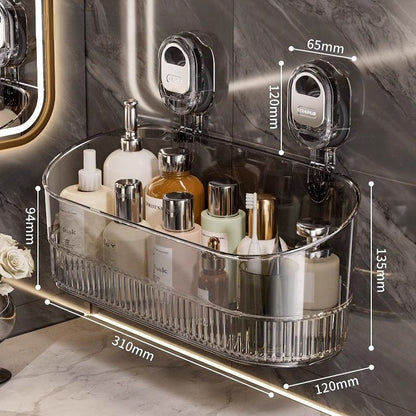 Transparent Suction Cup Organizer Shelf
