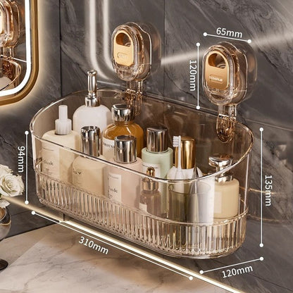 Transparent Suction Cup Organizer Shelf