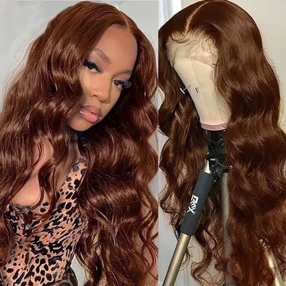 13x4 Front Lace Wig - Center Part Long Wavy Hair Wig