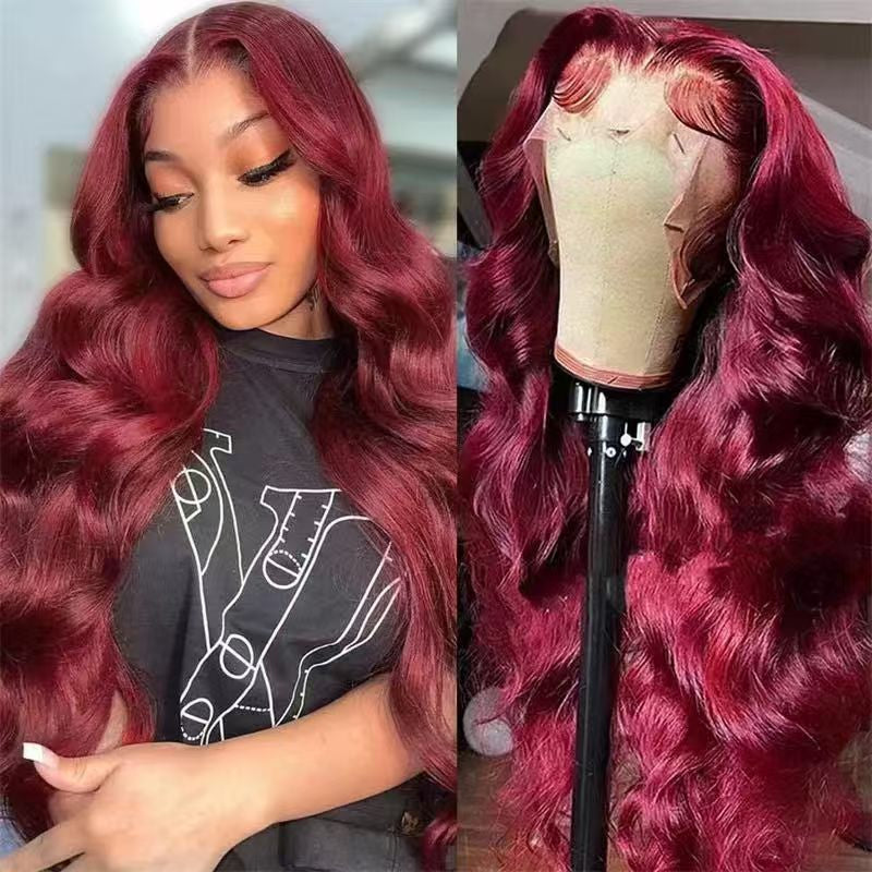 13x4 Front Lace Wig - Center Part Long Wavy Hair Wig
