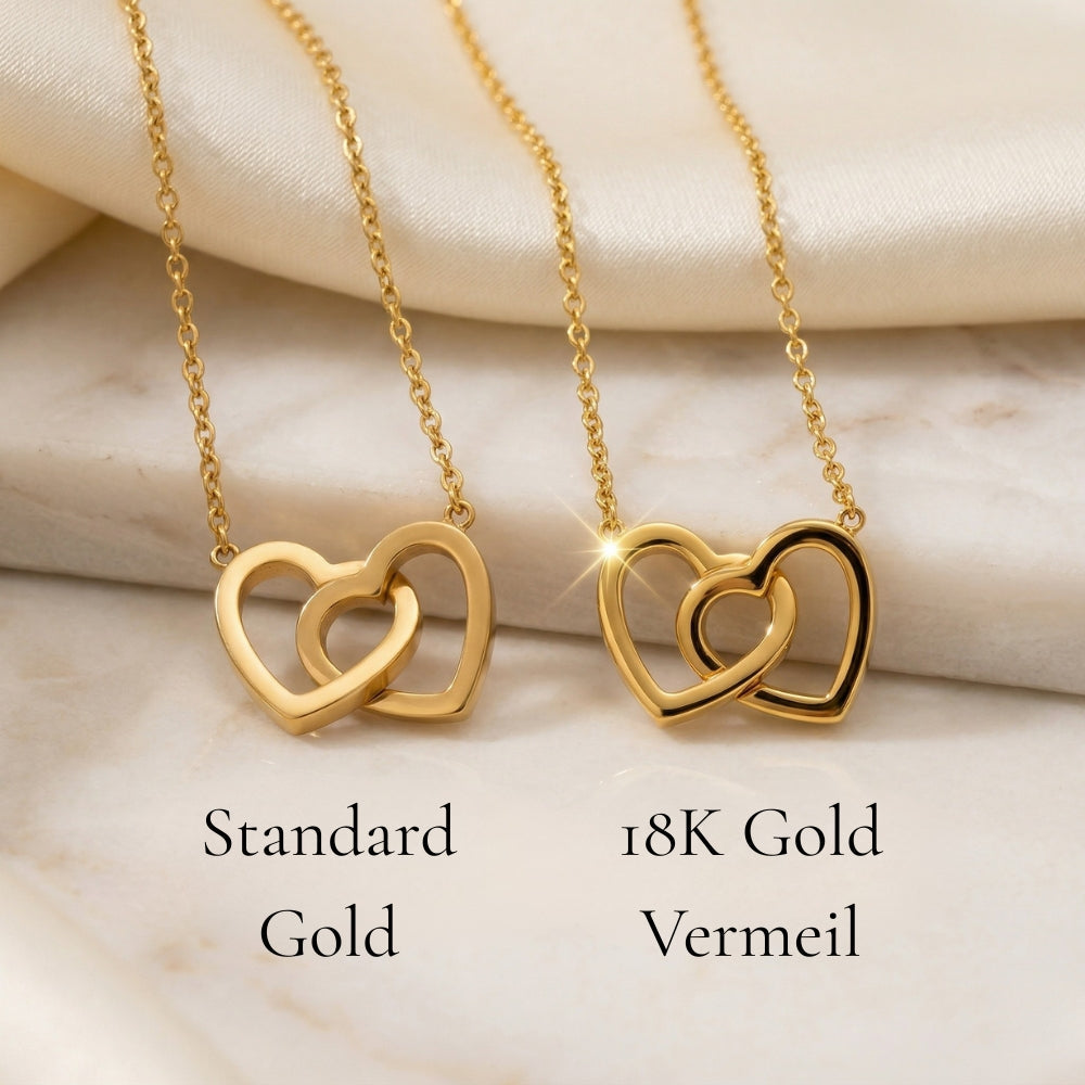 Eternal Rose Teddy Bear Jewelry Gift Box | Interlocking Heart Engraved Necklace Luxury Valentine Gift Set 🌹