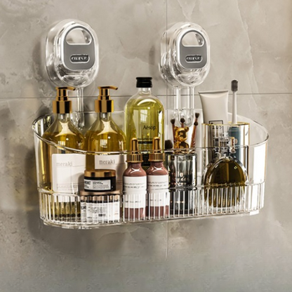 Transparent Suction Cup Organizer Shelf