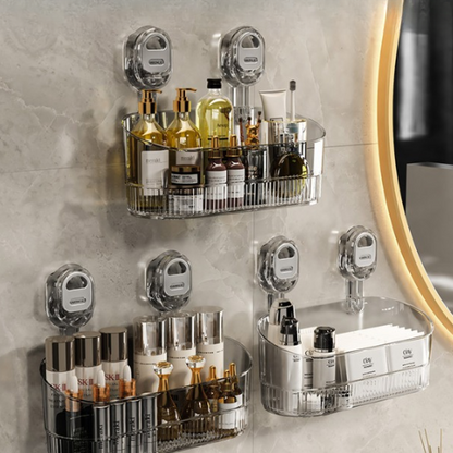 Transparent Suction Cup Organizer Shelf