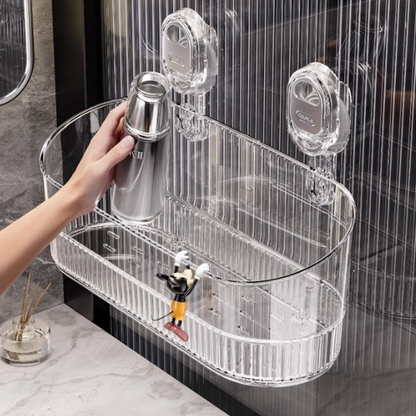 Transparent Suction Cup Organizer Shelf