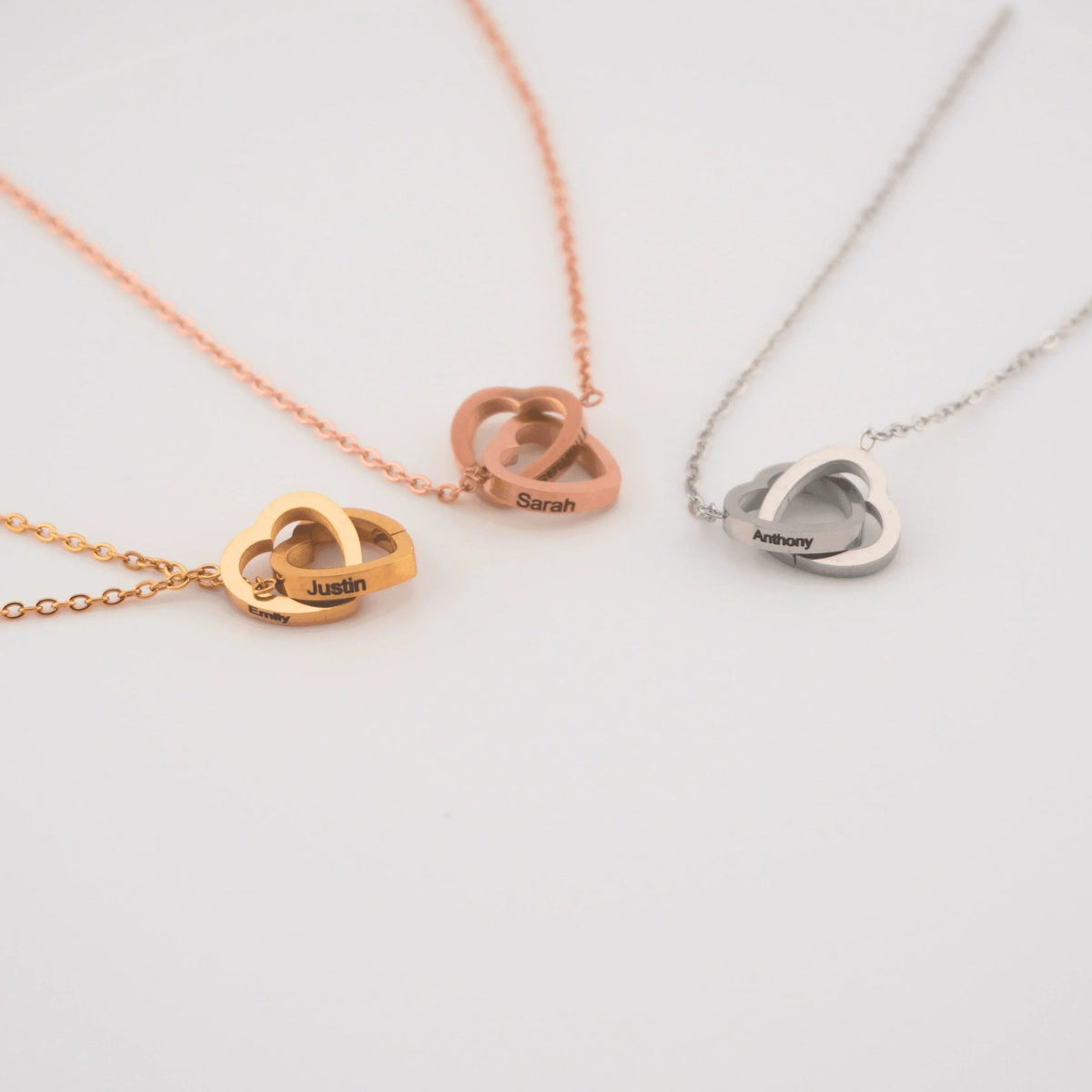 Eternal Rose Teddy Bear Jewelry Gift Box | Interlocking Heart Engraved Necklace Luxury Valentine Gift Set 🌹