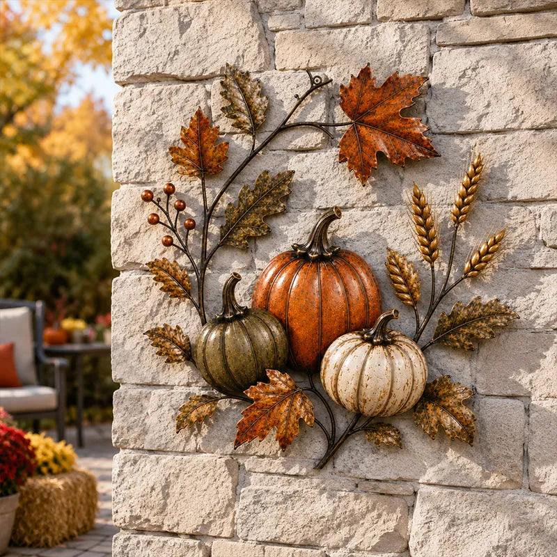 🎃🍂 50% OFF – Autumn Pumpkin Metal Wall Decor – Rustic Harvest Fall Home & Porch Art 🏡✨