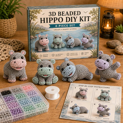⏰Last day Promotion 🔥-🧵✨ Tiny 3D Beaded Animal DIY Kit(Unfinished Product)