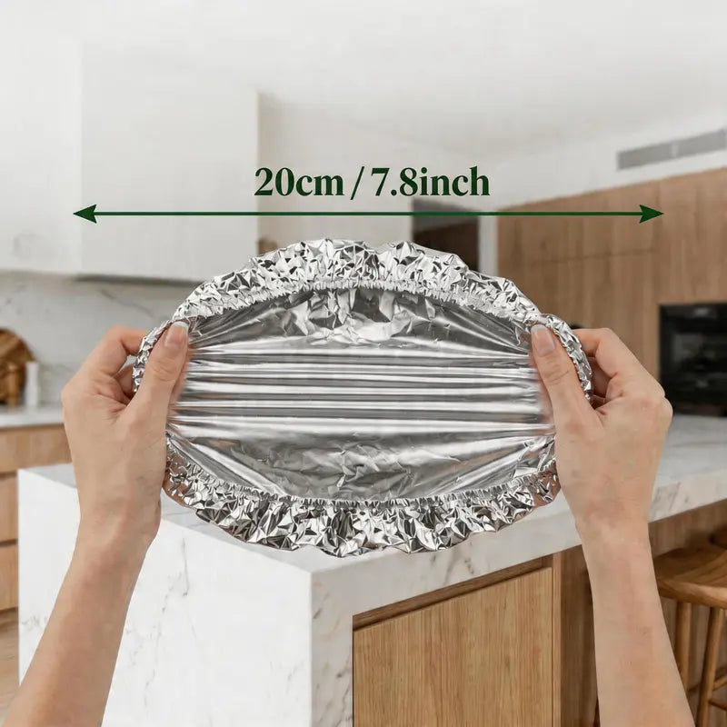 Elastic Aluminum Foil Food Covers - Reusable Bowl & Plate Covers