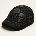 🔥Last Day 50% OFF💀Handcrafted Skull & Thorn Flat Cap