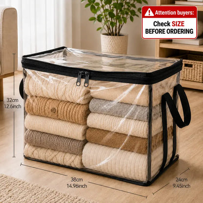 Clear PVC Storage Bins with Handles – for Books, Toys, Media, & Organizing