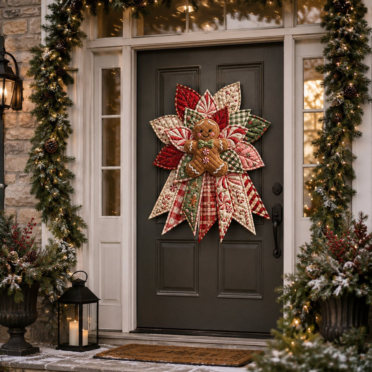🎉 Last Day 50% OFF 🎄 – Festive Quilted Christmas Door Hanging DIY Sewing Kit