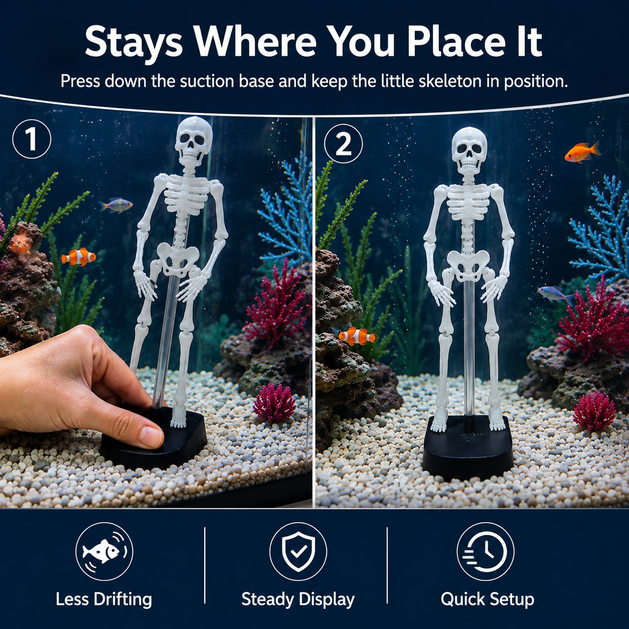 🔥49% Off Last Day -Halloween Early Bird Special🔥White Underwater Dancing Skeleton Bath Toy With Suction Base