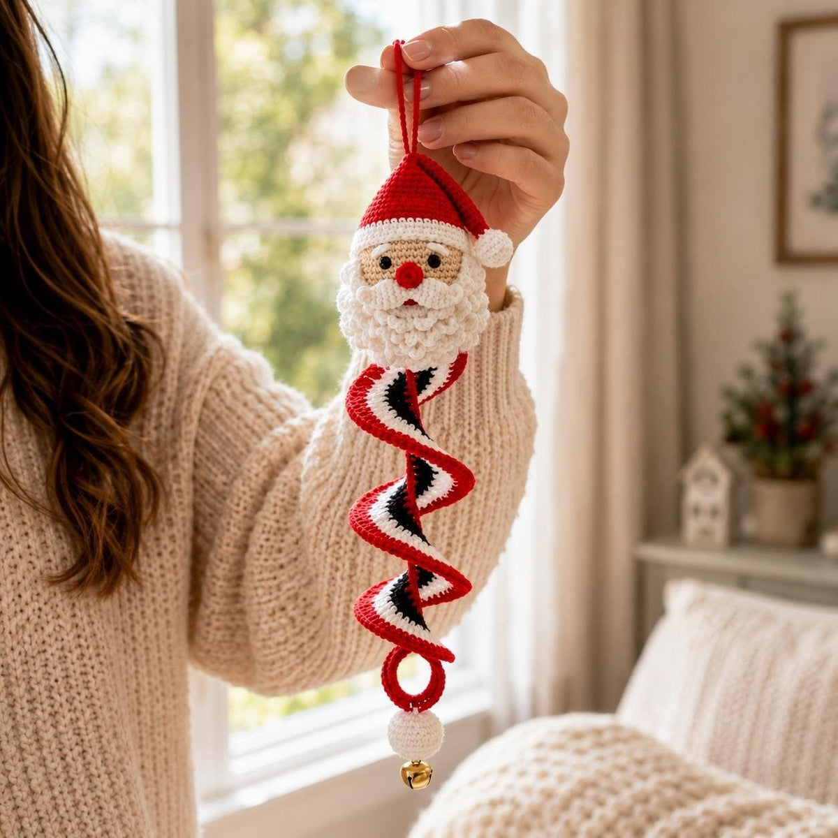 ⏰Last day Promotion 🔥-🎅🌲Crochet Snowman Spiral Oranment DIY Kit