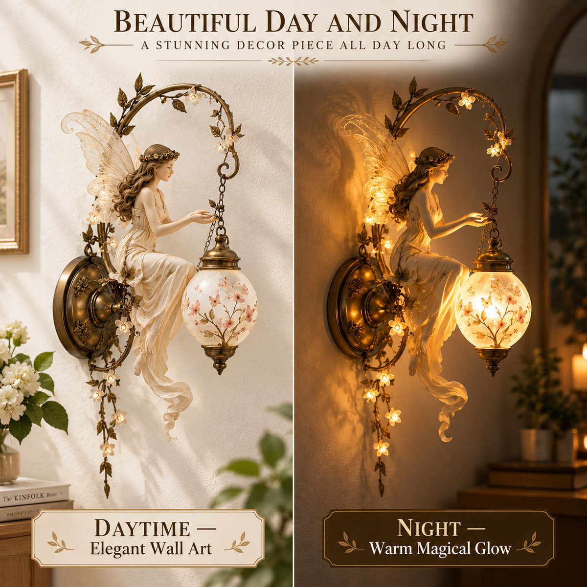 🧚‍♀️ 50% OFF – Fairy Garden Wall Lantern – Enchanted Floral Outdoor & Indoor Decor