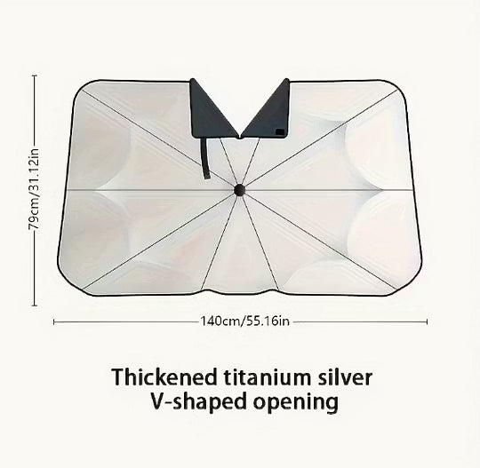 🔥Limited-time offer - 2026 Upgraded Car Windshield Sun Shade Umbrella