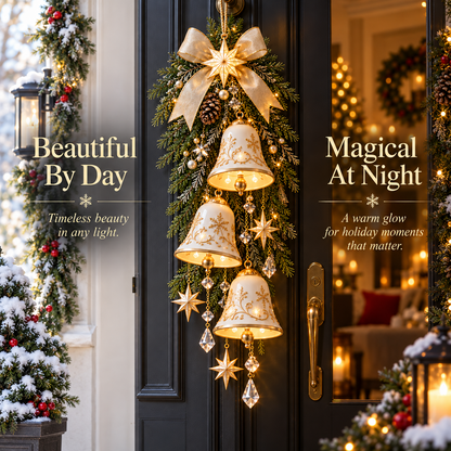 🔔Last day Promotion 🔥-✨Golden Bell Christmas Door Decor 💛
