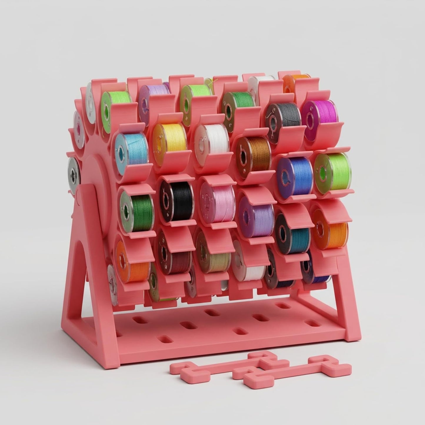 🔥 Last Day 49% OFF - 🧵 360° Rotating Bobbin Organizer – Holds 60 A-Size Bobbins