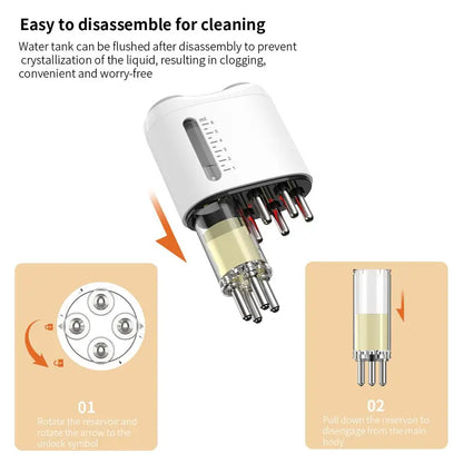 Electric scalp medication application comb - scalp massage comb